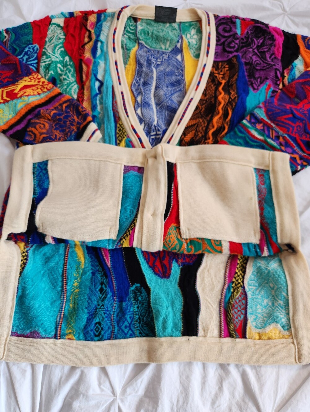 Vintage COOGI Australia 3D Knit Cardigan – Size S - Picture 7 of 11